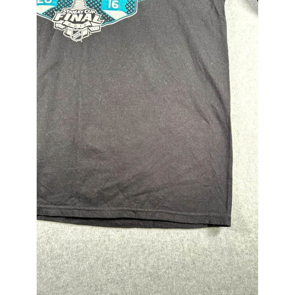 Vintage San Jose Sharks T-Shirt Men's Black Graphic Print NHL Hockey Sports XL